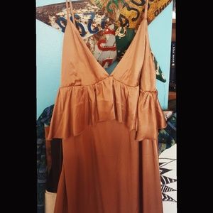 BUY 1 GET 1 H&M Rose Gold Satin Slip Dress